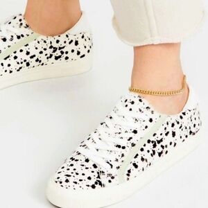 Madewell Sidewalk Low Top Sneakers Spatter Painted Calf Hair Women’s Size 11